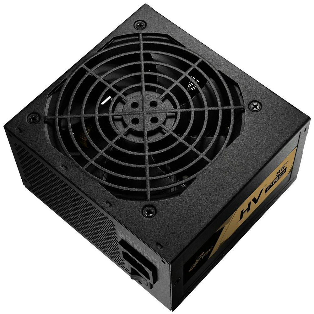 A large main feature product image of FSP HV PRO 550W Bronze ATX PSU