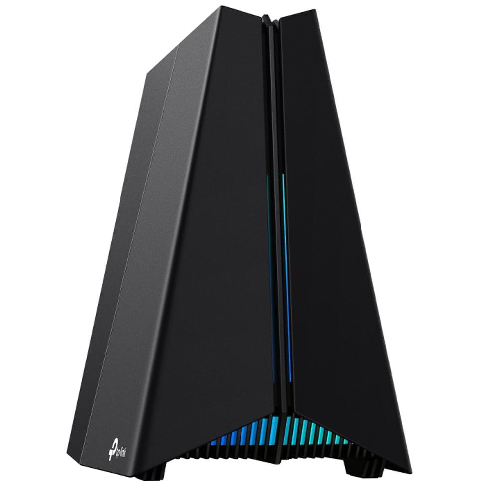 A large main feature product image of TP-Link Archer GXE75 - AXE5400 Wi-Fi 6E Tri-Band Gaming Router