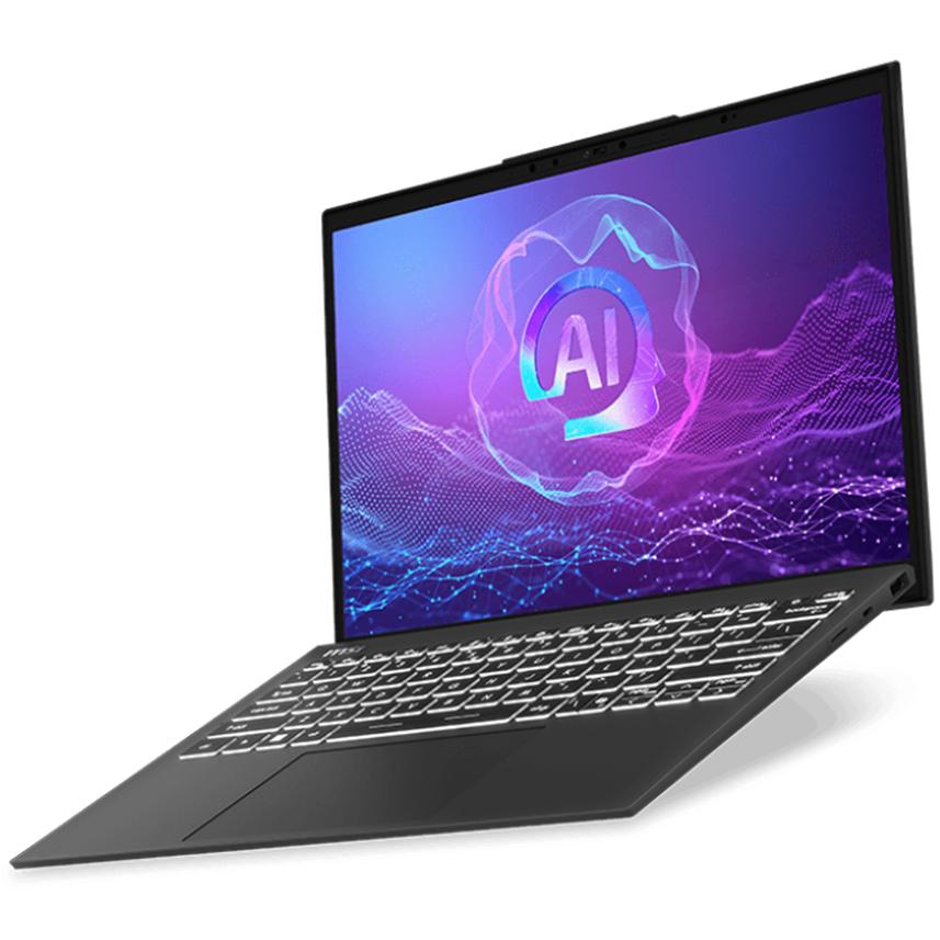 A large main feature product image of MSI Prestige 13 AI+ Evo (A2V) - 13.3" 2.8K OLED, Core Ultra 9 288V, 32GB/2TB - Win 11 Notebook