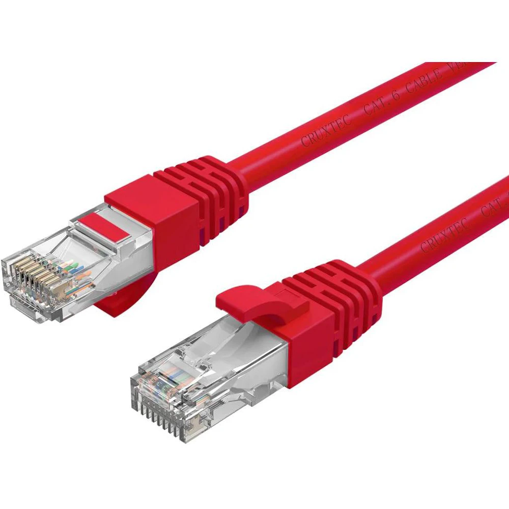 Cruxtec CAT6 5m Network Cable Red