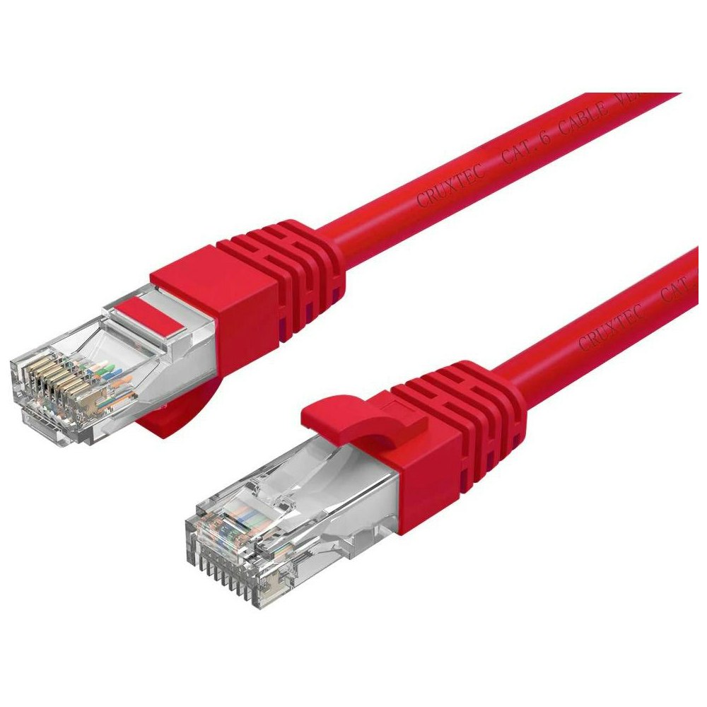 A large main feature product image of Cruxtec CAT6 1m Network Cable Red