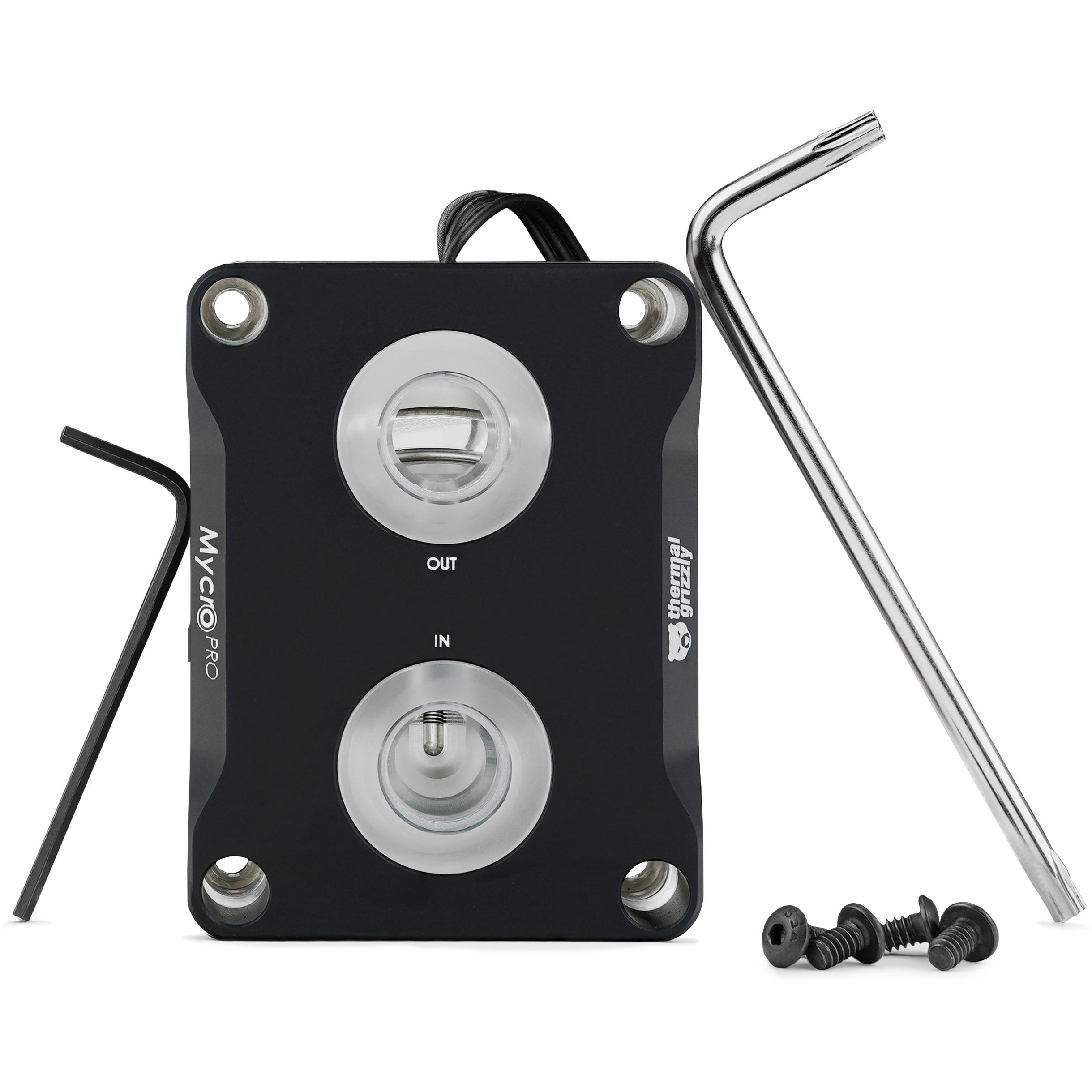 A large main feature product image of Thermal Grizzly Mycro Direct Die Pro RGB - CPU Water Block for AMD AM5