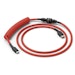 A product image of EX-DEMO Glorious Coiled USB Type-C Keyboard Cable - Crimson Red