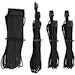 A product image of Corsair Premium Individually Sleeved PSU Cables Starter Kit Type 4 Gen 4 (Black)