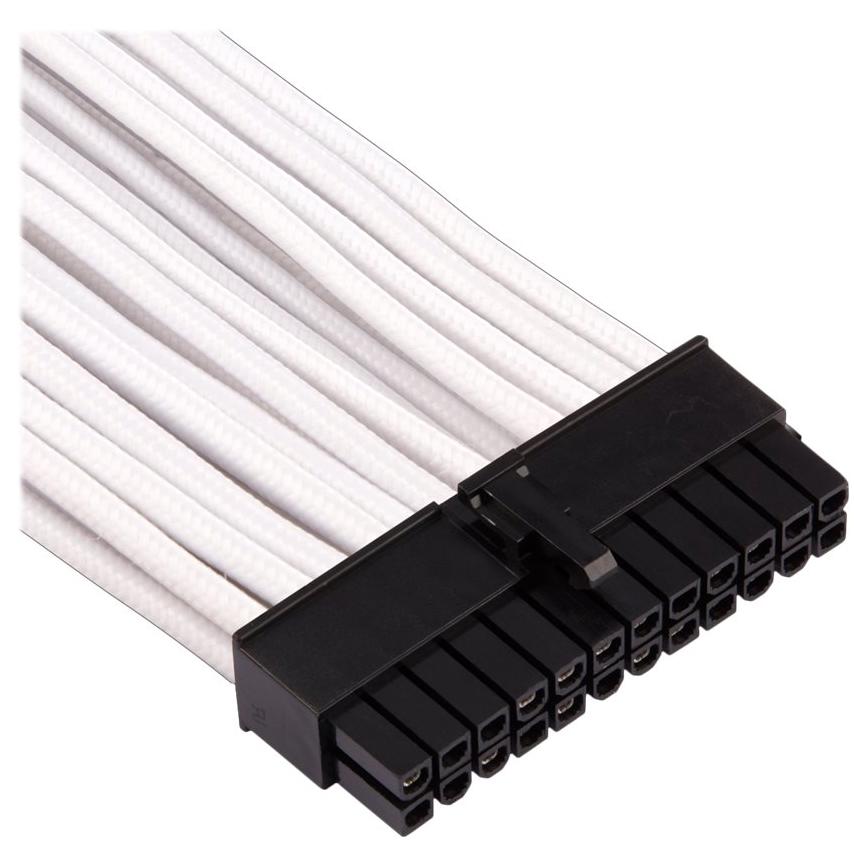 A large main feature product image of Corsair Premium Individually Sleeved PSU Cables Starter Kit Type 4 Gen 4 (White)