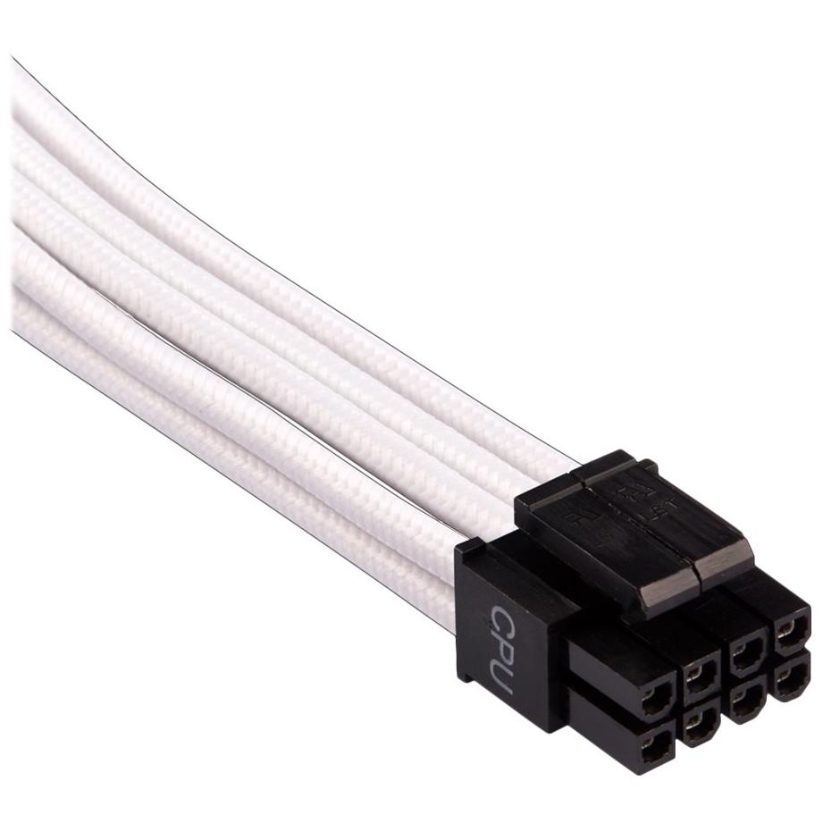 A large main feature product image of Corsair Premium Individually Sleeved PSU Cables Starter Kit Type 4 Gen 4 (White)