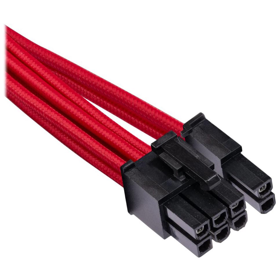 A large main feature product image of Corsair Premium Individually Sleeved PSU Cables Starter Kit Type 4 Gen 4 (Red)