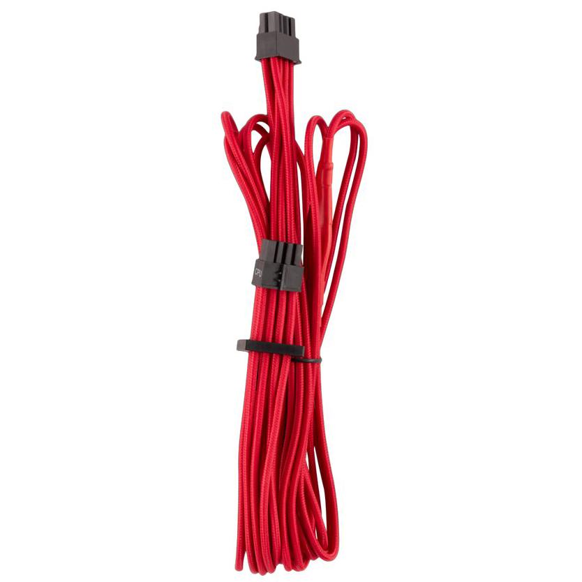 A large main feature product image of Corsair Premium Individually Sleeved PSU Cables Starter Kit Type 4 Gen 4 (Red)