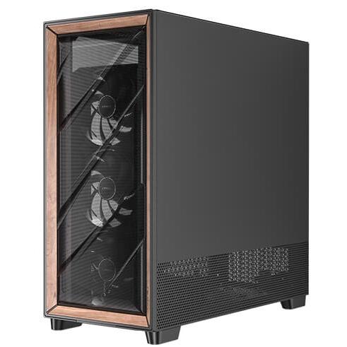 A large main feature product image of Antec Flux Pro - Full Tower ATX Case with Digital Display (Black)