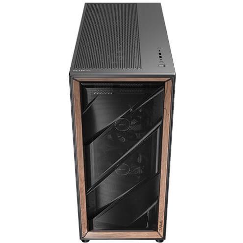 A large main feature product image of Antec Flux Pro - Full Tower ATX Case with Digital Display (Black)