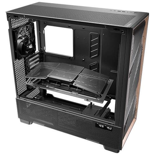 A large main feature product image of Antec Flux Pro - Full Tower ATX Case with Digital Display (Black)
