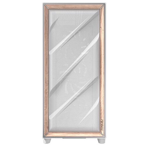 A large main feature product image of Antec Flux Pro - Full Tower ATX Case with Digital Display (White)