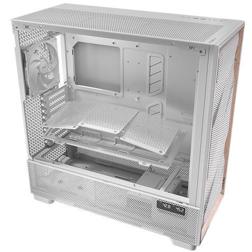 A large main feature product image of Antec Flux Pro - Full Tower ATX Case with Digital Display (White)