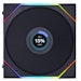 A product image of EX-DEMO Lian Li UNI Fan TL LCD 120 120mm Fan Single Pack - Black