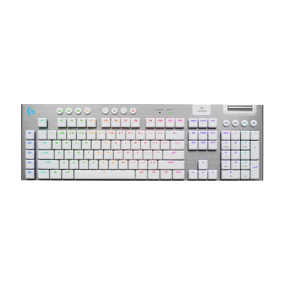 Logitech G915 X LIGHTSPEED RGB Wireless Low-Profile Gaming Keyboard (White)