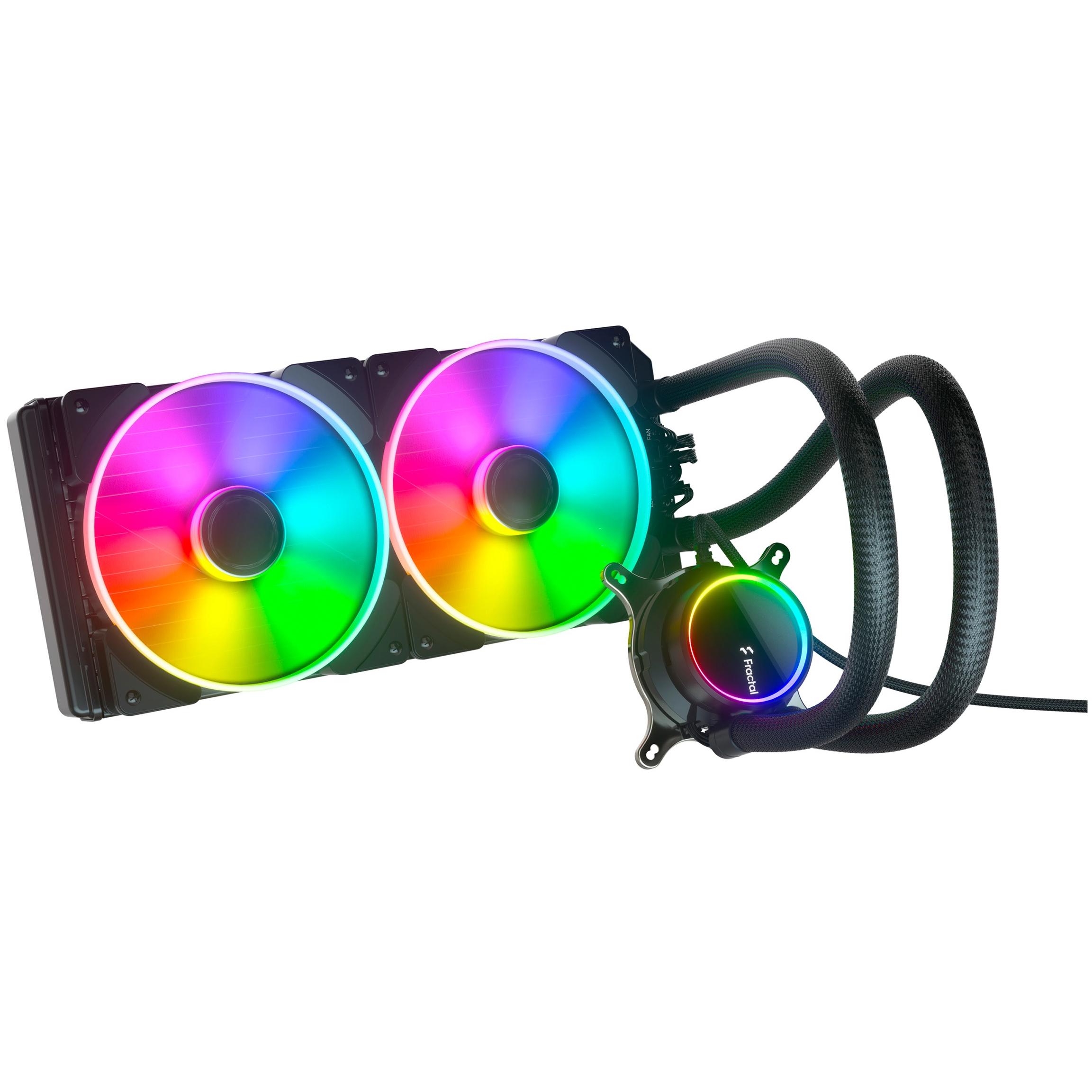 A large main feature product image of Fractal Design Celsius+ S28 Prisma 280mm AIO Liquid CPU Cooler