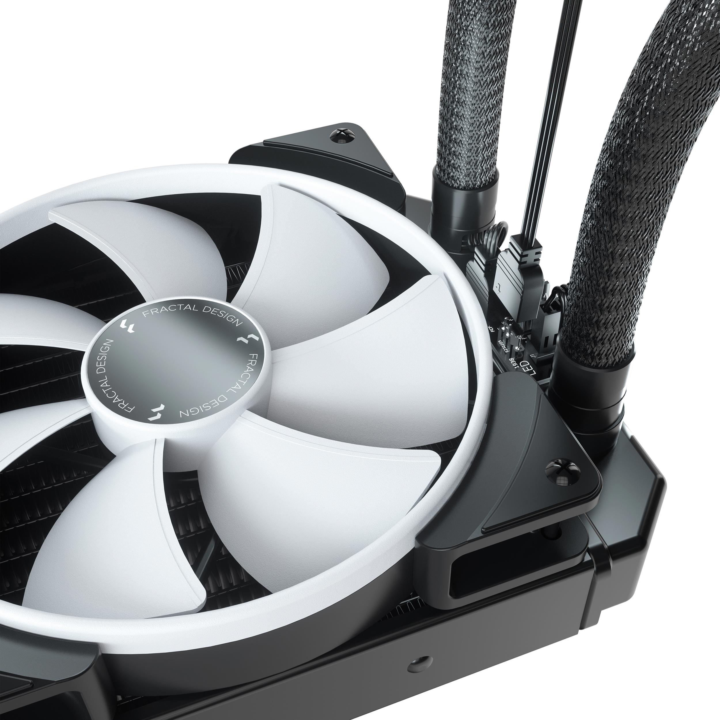 A large main feature product image of Fractal Design Celsius+ S28 Prisma 280mm AIO Liquid CPU Cooler
