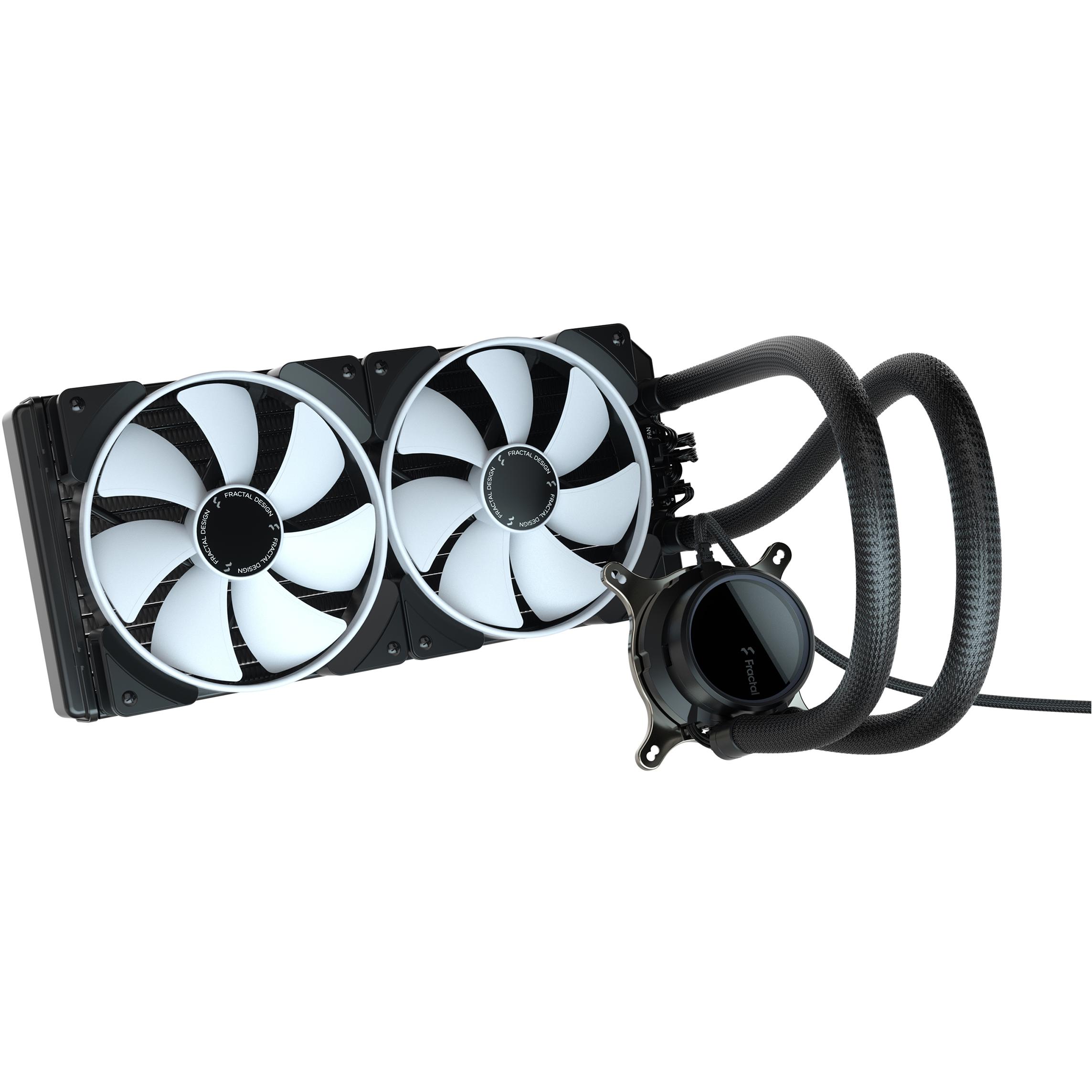 A large main feature product image of Fractal Design Celsius+ S28 Prisma 280mm AIO Liquid CPU Cooler