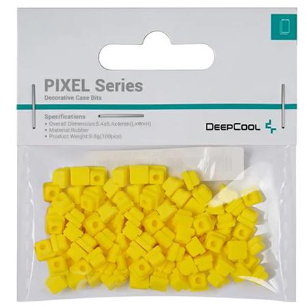 A large main feature product image of DeepCool Pixel Decorative Case Bits - Yellow