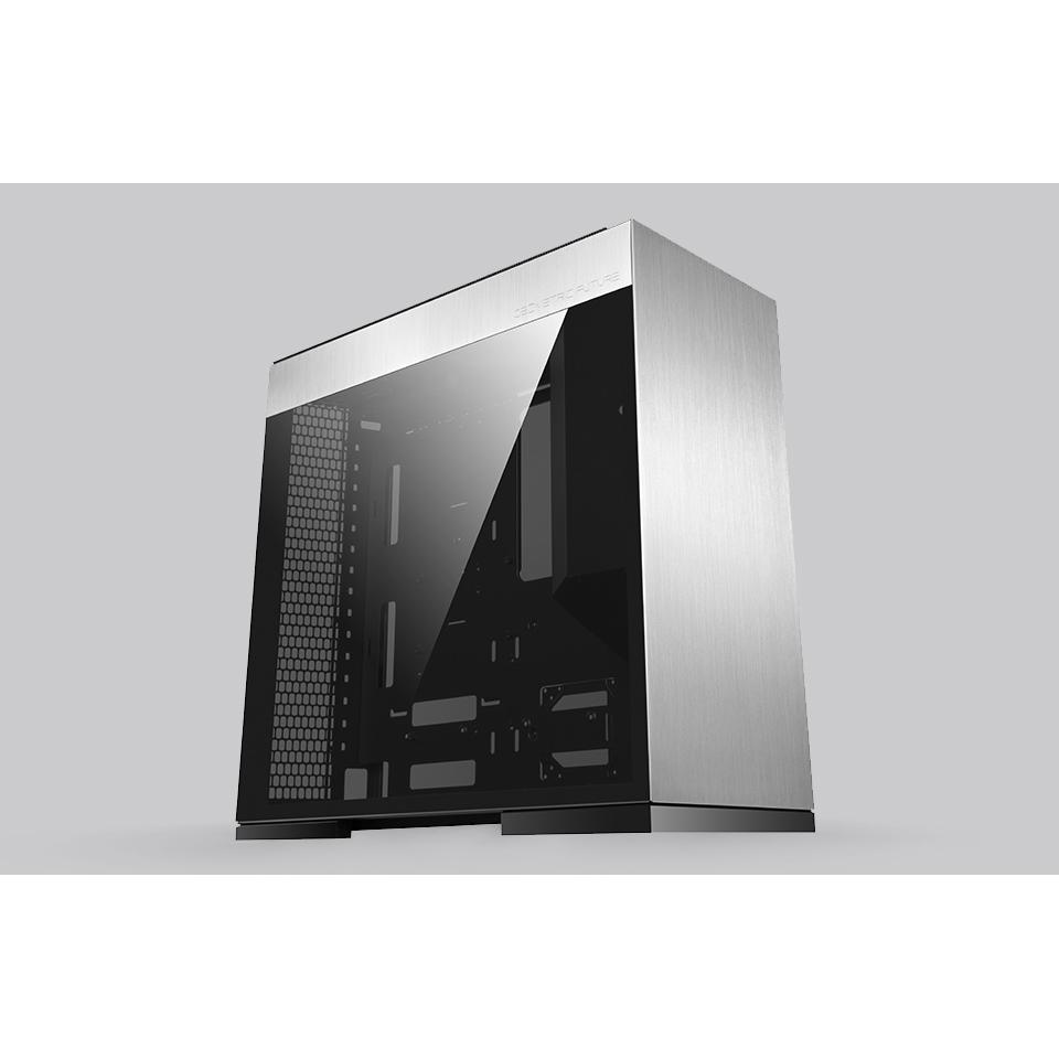 A large main feature product image of Geometric Future Model 8 - Mid Tower eATX Case (Silver)