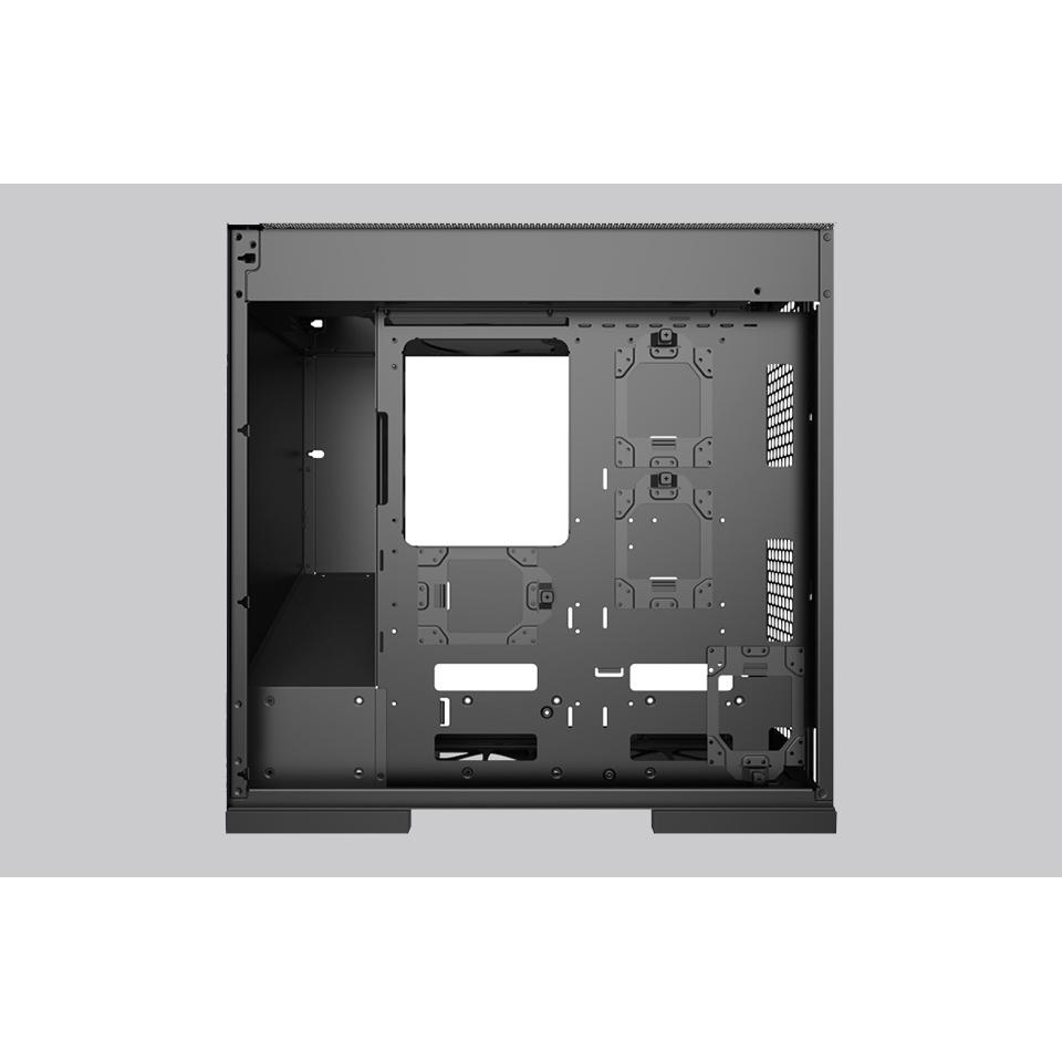 A large main feature product image of Geometric Future Model 8 - Mid Tower eATX Case (Silver)