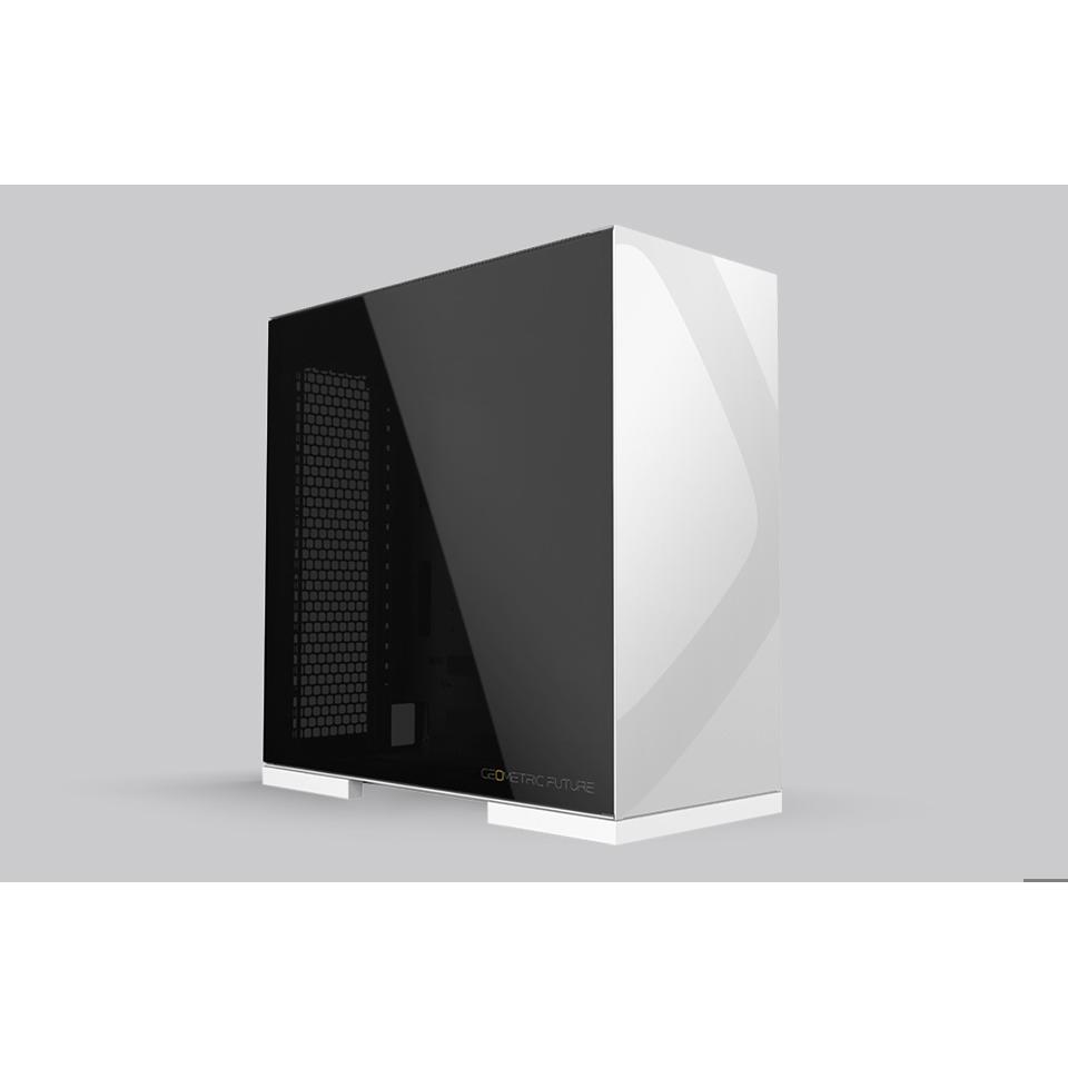 A large main feature product image of Geometric Future Model 8 - Mid Tower eATX Case (White)