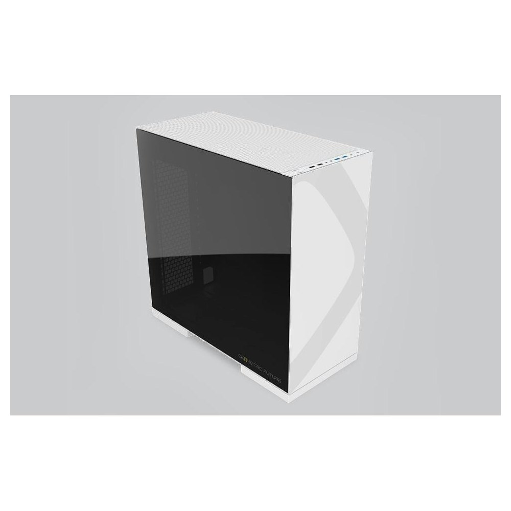 A large main feature product image of Geometric Future Model 8 - Mid Tower eATX Case (White)