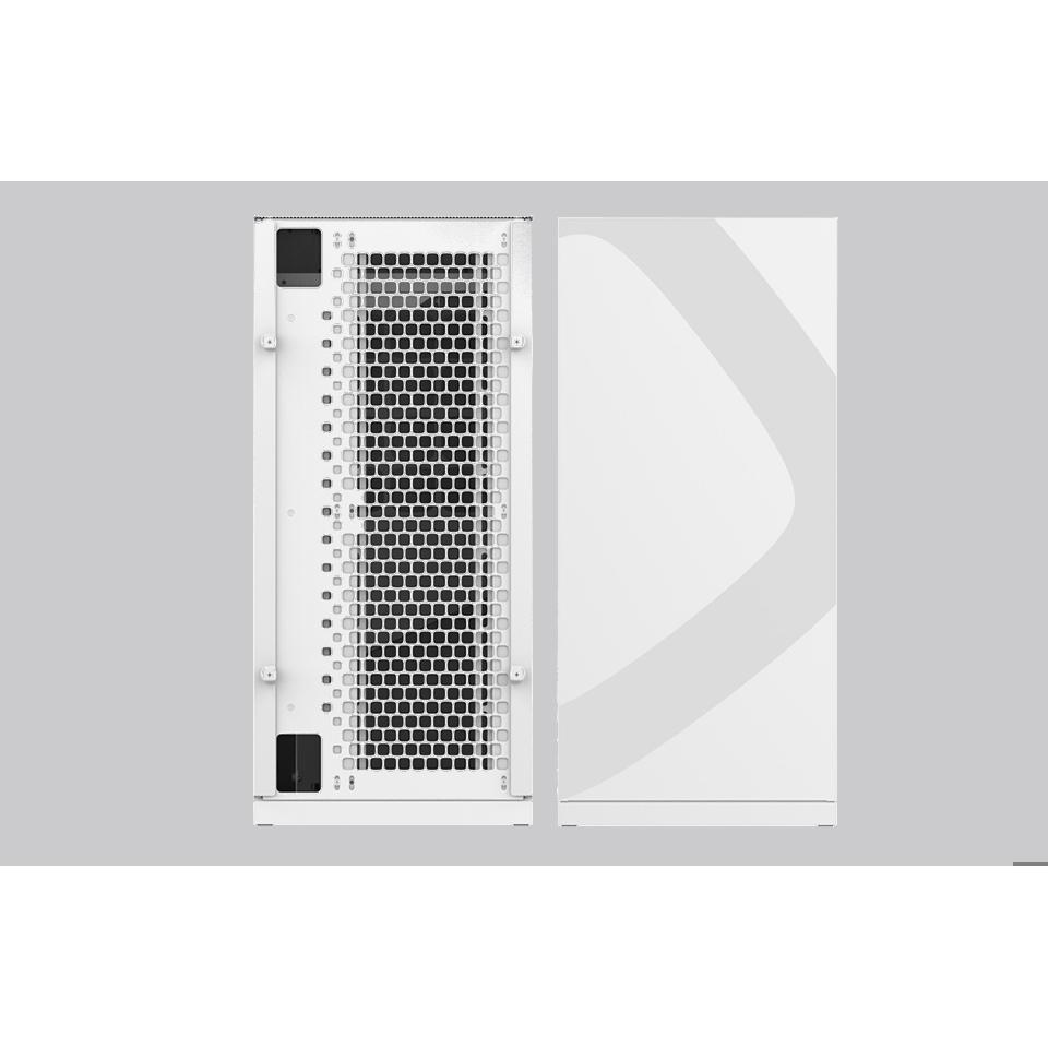 A large main feature product image of Geometric Future Model 8 - Mid Tower eATX Case (White)