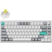 A product image of Keychron Lemokey P1 Pro - 75% QMK/VIA Wireless Custom Mechanical Keyboard - Silver (Gateron Jupiter Banana Switch)