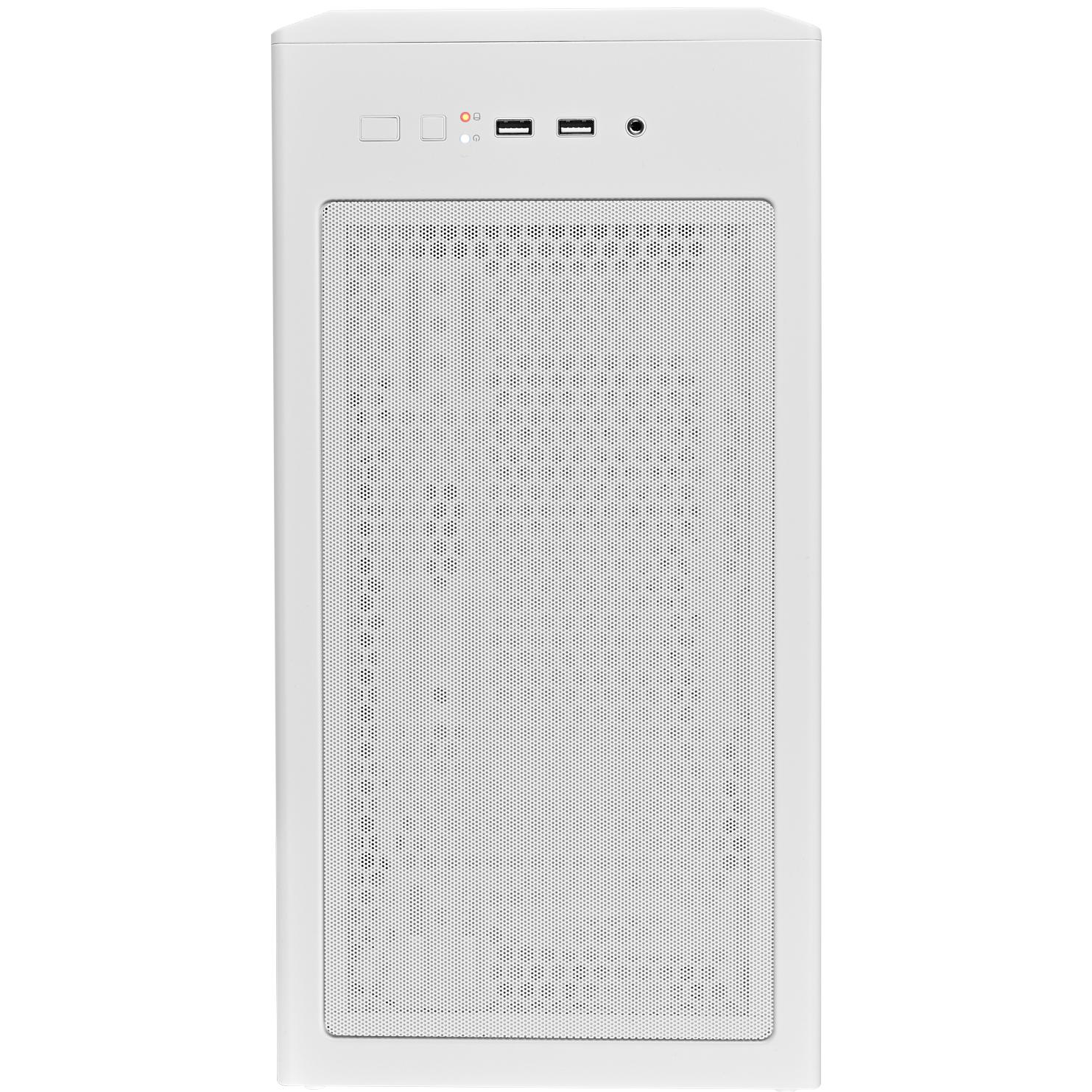 A large main feature product image of SilverStone FARA 515XR ARGB Mid Tower Case (White)