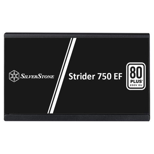 A large main feature product image of SilverStone Strider 750W 80PLUS ATX PSU