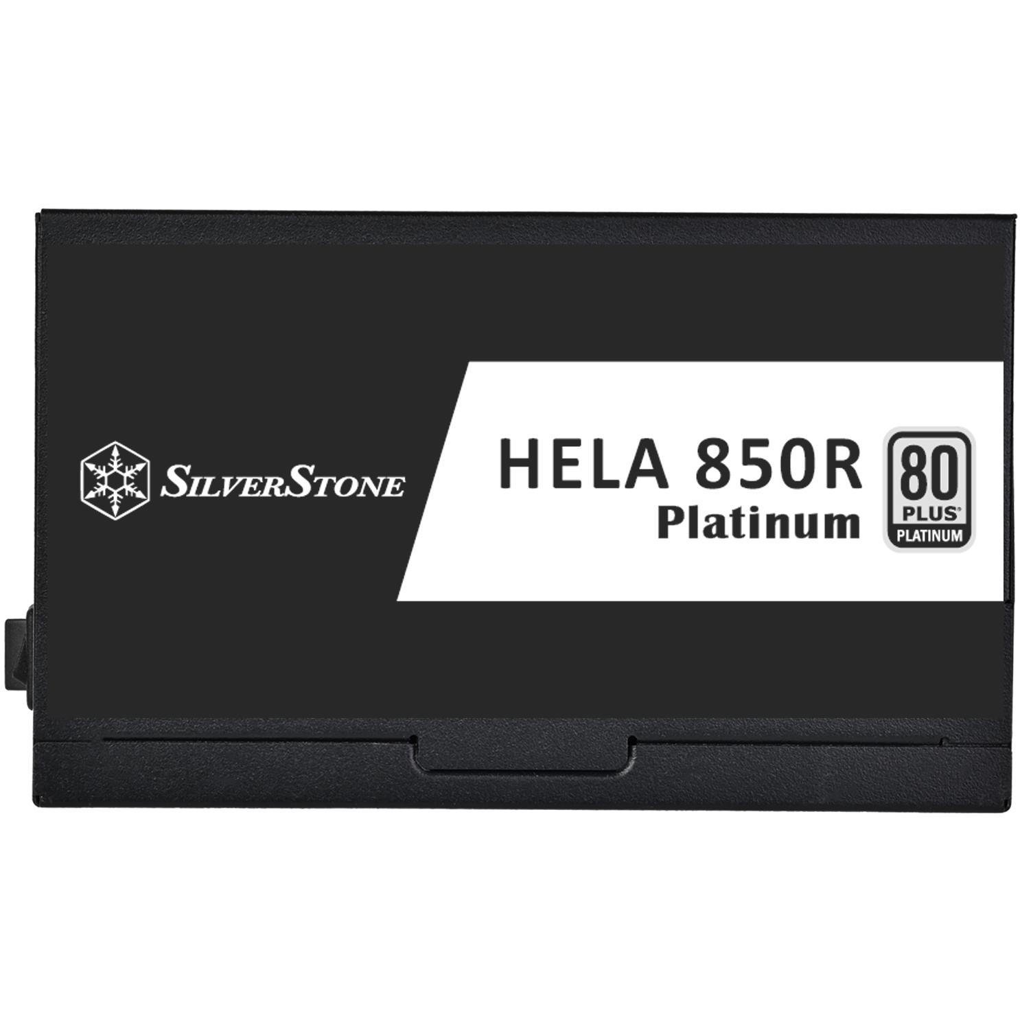 A large main feature product image of SilverStone HELA R 850W Platinum PCIe 5.0 ATX Modular PSU