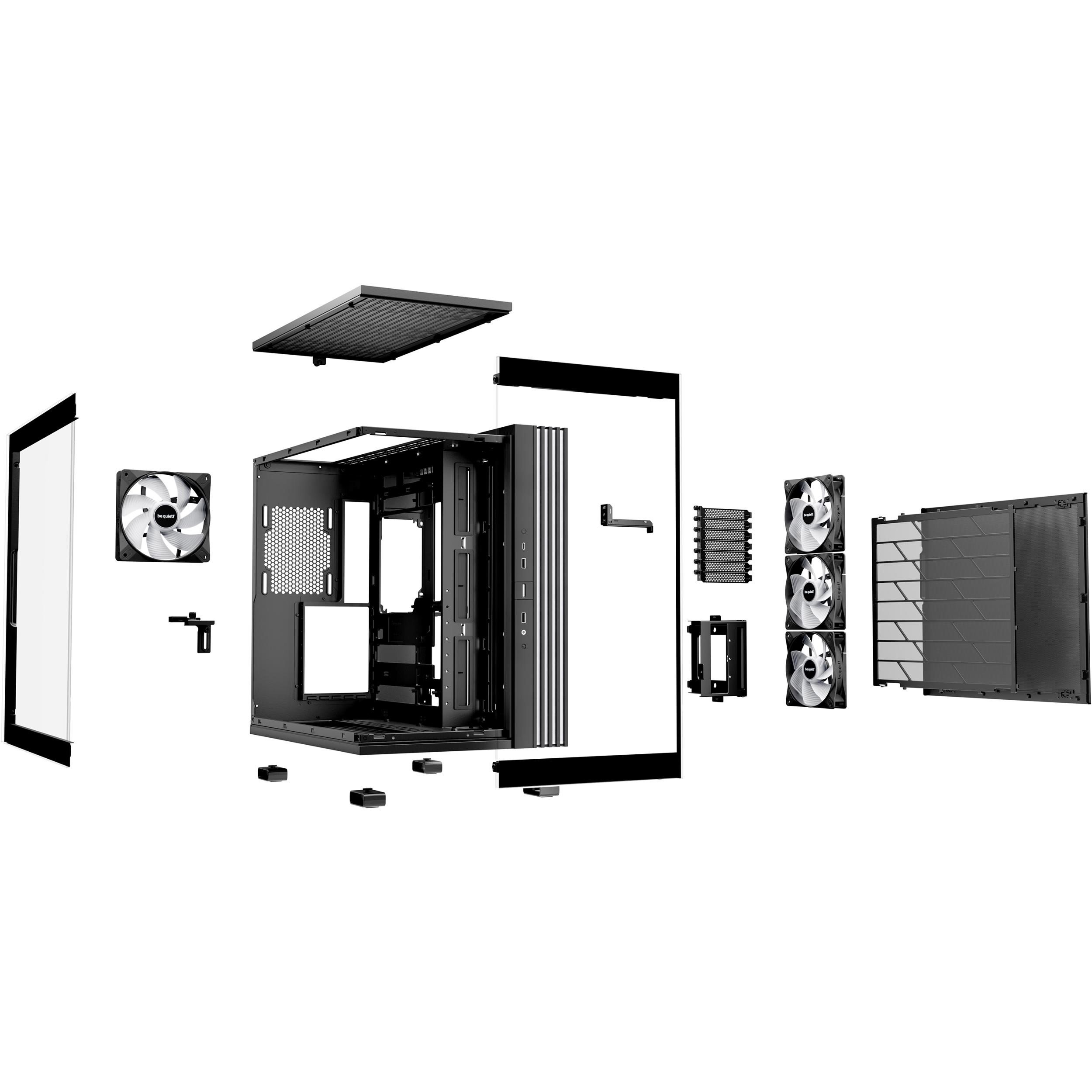 A large main feature product image of be quiet! LIGHT BASE 600 LX - Mid Tower Dual-Chamber Case (Black)