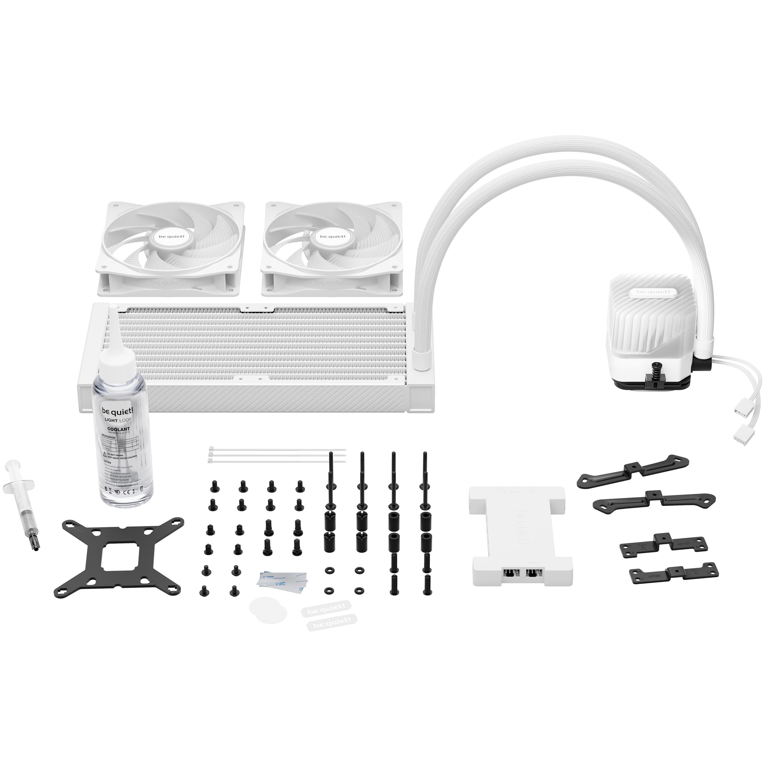 A large main feature product image of be quiet! LIGHT LOOP 240mm AIO CPU Cooler - White