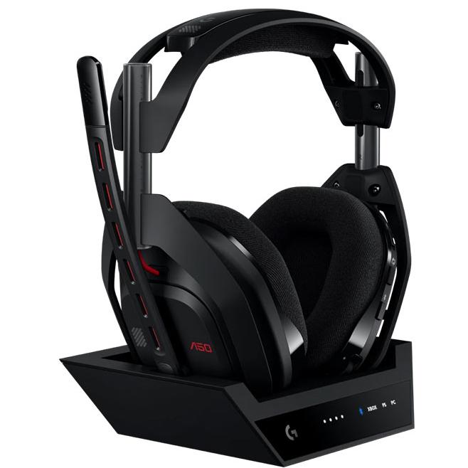A large main feature product image of Logitech G ASTRO A50 Gen 5 Wireless Headset & Base Station for PC/PlayStation/Xbox (Black)