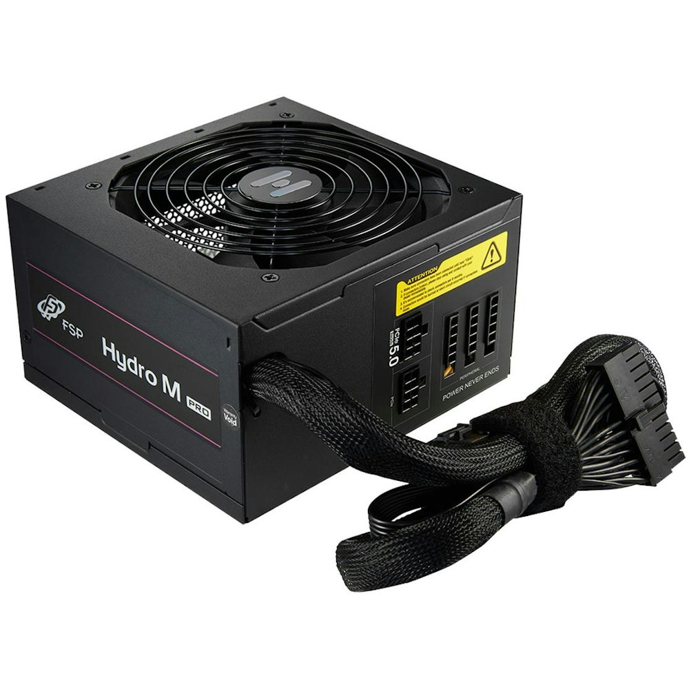 A large main feature product image of FSP Hydro M PRO 700W Bronze PCIe 5.0 ATX 3.0 Semi-Modular PSU