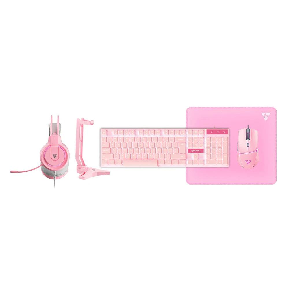 Fantech 5-in-1 Keyboard Mouse Combo - Pink