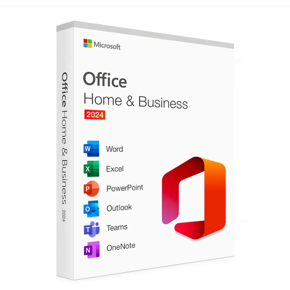 Microsoft Office 2024 Home and Business 1 User 1 Device - Medialess