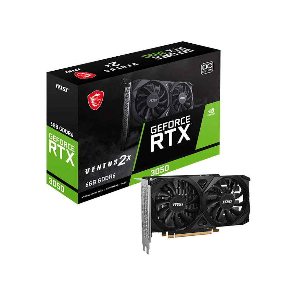 MSI GeForce RTX 3050 6GB GDDR6 VENTUS 2X E OC