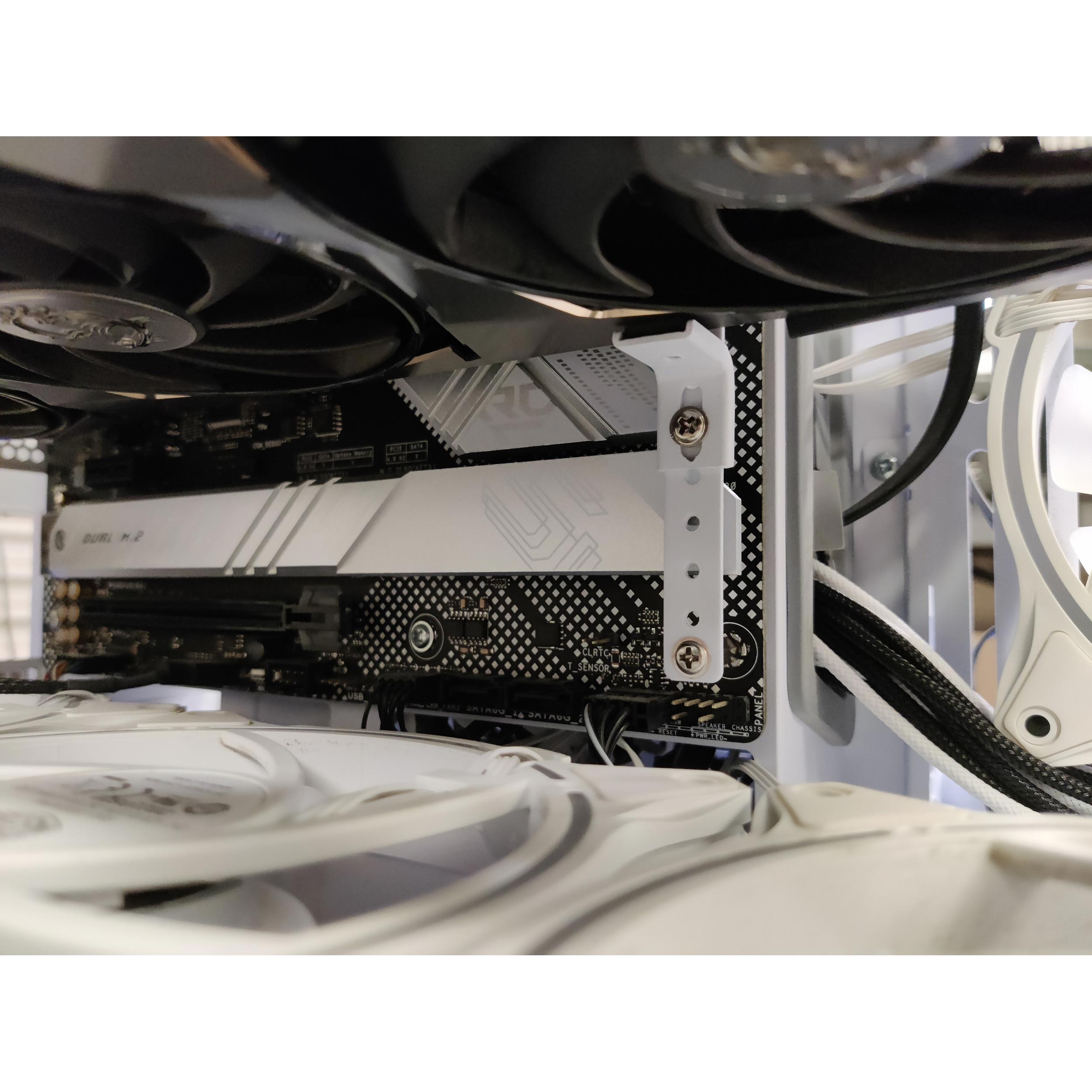 A large main feature product image of GamerChief Anti-Sag GPU Support Bracket (White)