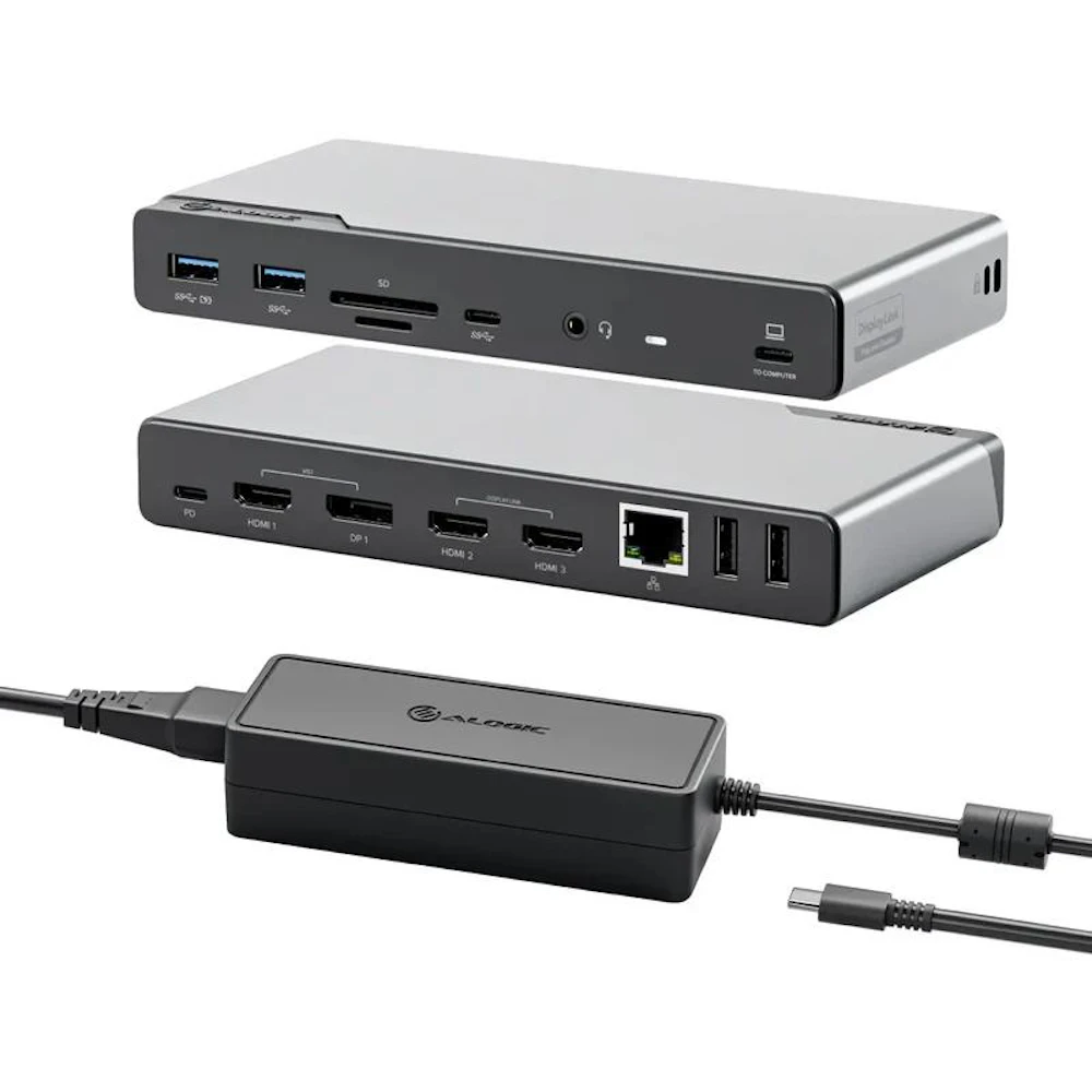ALOGIC DV4 Quad Display Docking Station with AC Adapter