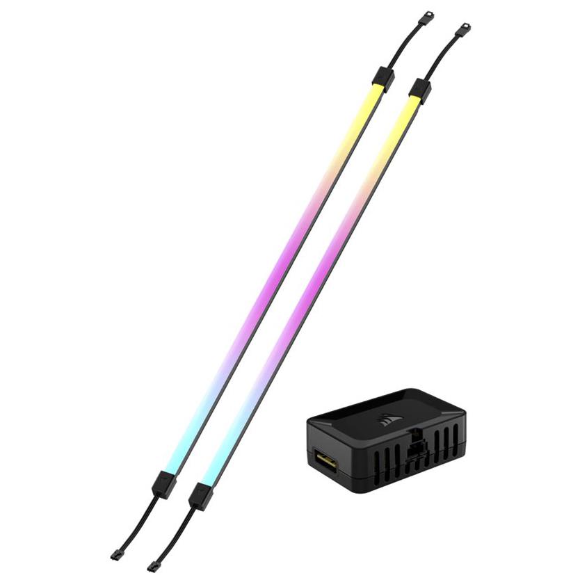 A large main feature product image of Corsair iCUE LINK LS350 Aurora RGB Light Strips 430mm Kit