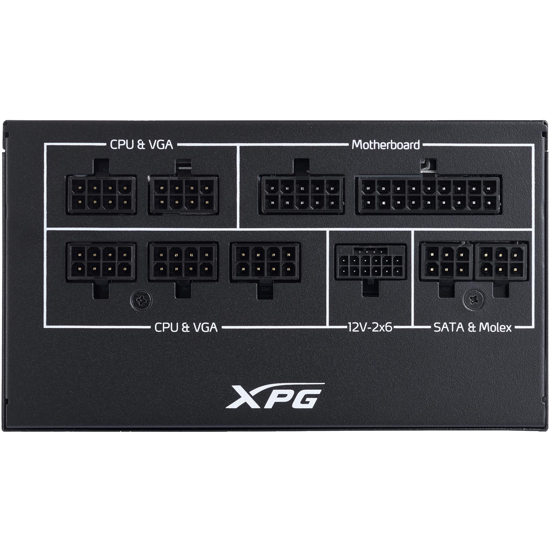 A large main feature product image of ADATA XPG Core Reactor II VE 850W Gold ATX Modular PSU