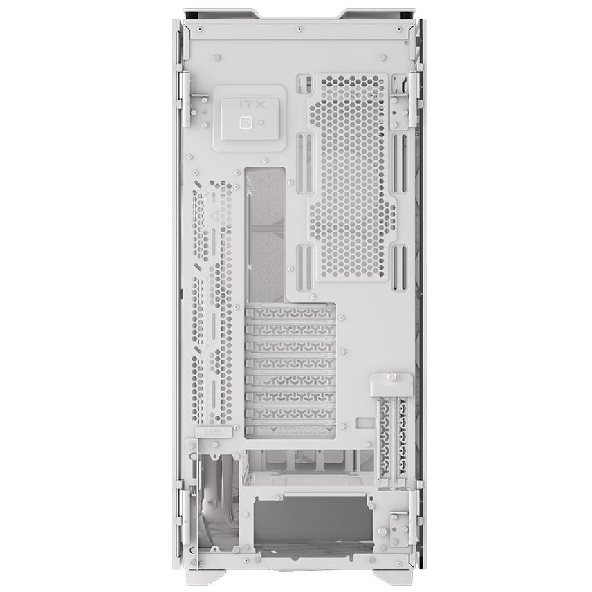 A large main feature product image of Corsair iCUE LINK 9000D RGB Airflow - Super Tower Dual-System Case (White)