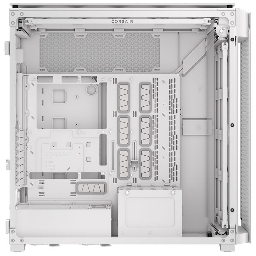 A large main feature product image of Corsair iCUE LINK 9000D RGB Airflow - Super Tower Dual-System Case (White)