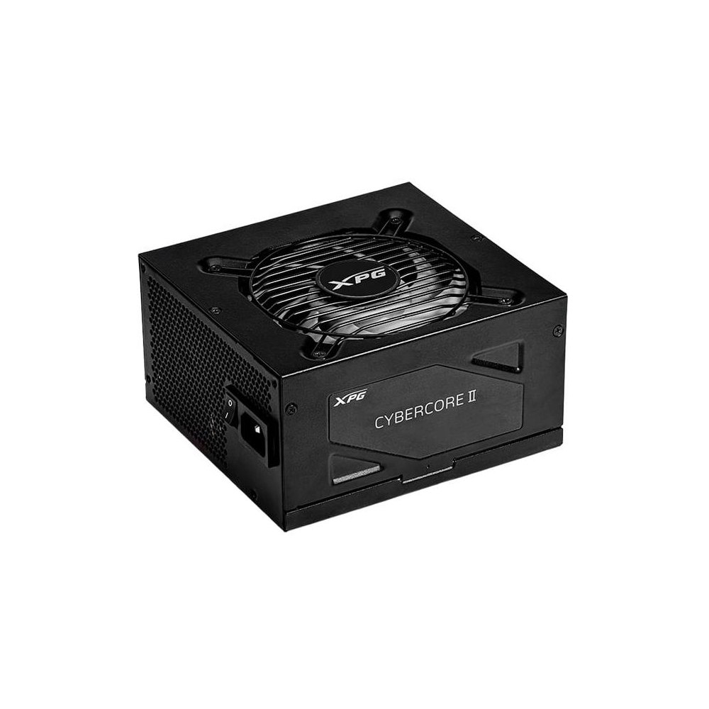 A large main feature product image of ADATA XPG Cybercore II 1000W Platinum PCIe 5.0 ATX 3.0 Modular PSU