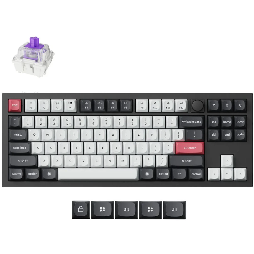 Keychron Q3 HE - TKL QMK Wireless Custom Keyboard - Black (Gateron Nebula Magnetic Switch)