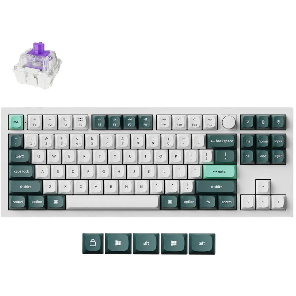 Keychron Q3 HE - TKL QMK Wireless Custom Keyboard - White (Gateron Nebula Magnetic Switch)