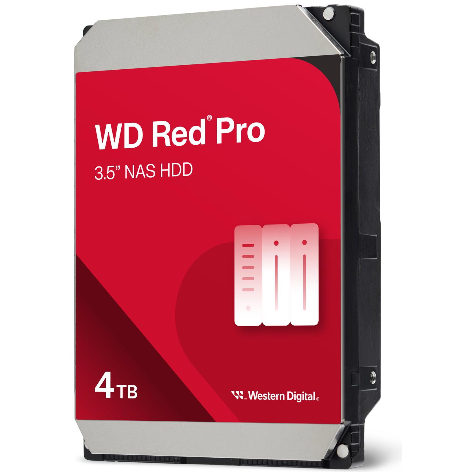 A large main feature product image of WD Red Pro 3.5" NAS HDD - 4TB 256MB