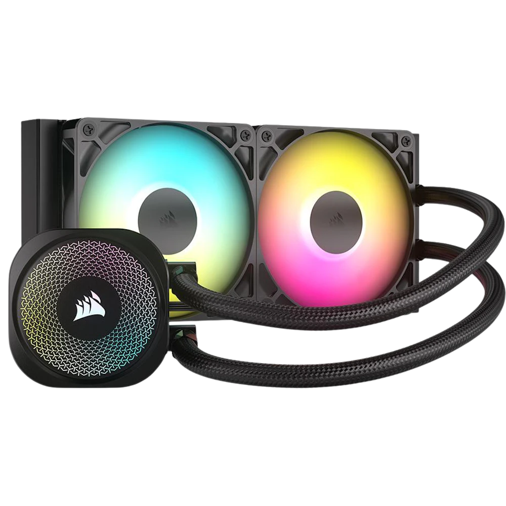 A large main feature product image of Corsair NAUTILUS 240 RS ARGB - 240mm AIO Liquid CPU Cooler (Black)